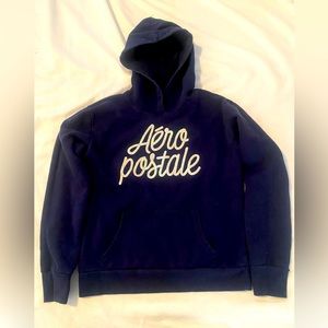 Aeropostale Hoodie NavyBlue Sweatshirt Pullover   Kangaroo Pockets size M